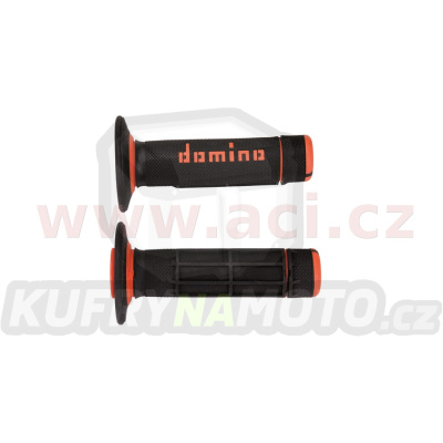 gripy A020 (offroad) délka 118 mm, DOMINO (černo-oranžové)