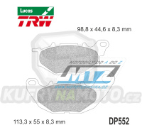 Destičky brzdové DP552-LUTRQ TRW Lucas MCB878TRQ - směs Racing Sinter Road