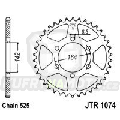 Řetězová rozeta JT JTR 1074-44 44 zubů, 525