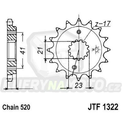 Řetězové kolečko JT JTF 1322-15 15 zubů, 520