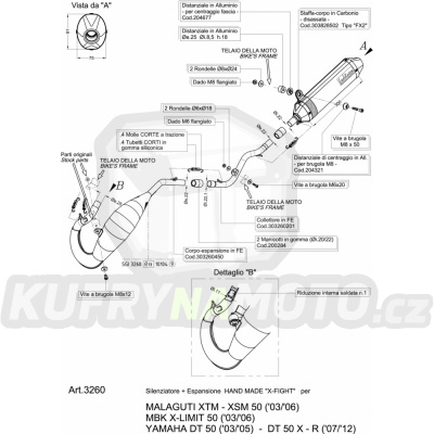 Výfuk Leo Vince Yamaha DT 50/X/R 2003 - 2011 X-FIGHT BLACK LVKN1143-3260B