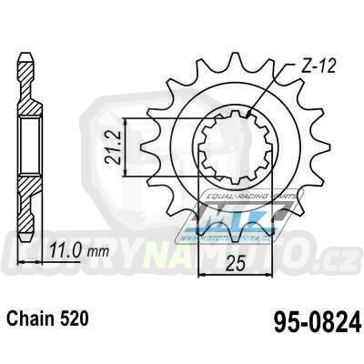 Kolečko MTZ 13 zubů-95-0824-13- výprodej JTF 824-13