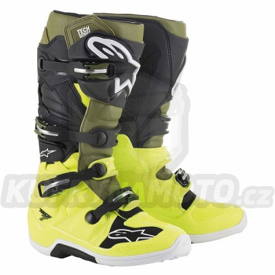 Boty Alpinestars TECH7 offroadové/motocrossové - černo-žluté