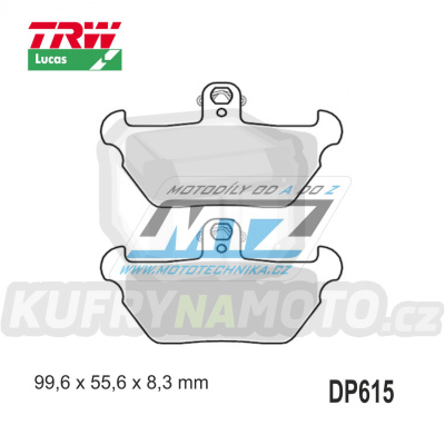 Destičky brzdové DP615-LU TRW Lucas MCB621 - směs Allround