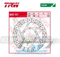 Kotouč brzdový TRW MST337 (298/105/6D) - kulatý design - BMW F650 / 94-01 + F650GS Dakar / 00-08 + F650GS / 08-09 + F650ST / 97-01 + F800GS / 09-10 + Husqvarna TR650 + Aprilia 650 Pegaso