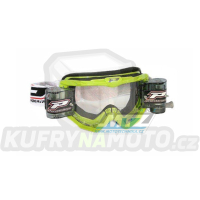 Brýle motokros Progrip 3208 Roll-Off Zoom+ XL - zelené