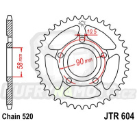 Řetězová rozeta JT JTR 604-35 35 zubů, 520 - akce