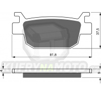 Zadní brzdové destičky Goldfren LEXMOTO 250 Vendetta LJ250-3V 2019-2021 směs AD - akce