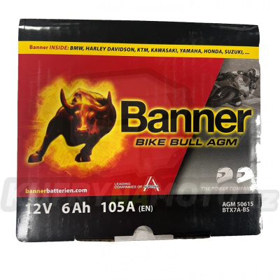 Moto baterie BANNER BTX7A-BS