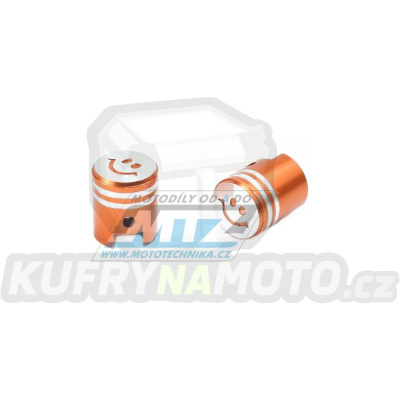 Čepičky ventilku PISTON II - barva oranžová