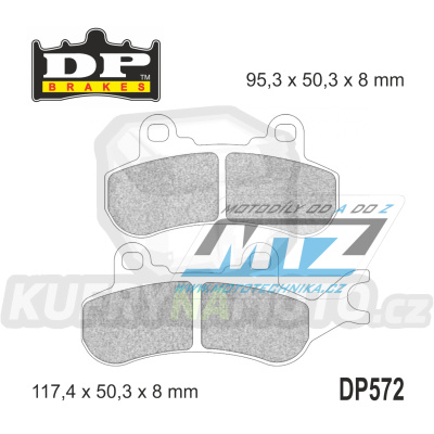 Destičky brzdové DP Brakes DP572 - směs Premium OEM Sinter