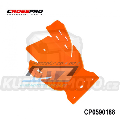 Kryt pod motor plastový DTC Engine Guard - KTM 250SXF+350SXF+250XCF+350XCF / 19-22 + Husqvarna FC250+FC350+FX350 / 19-22 (barva oranž)