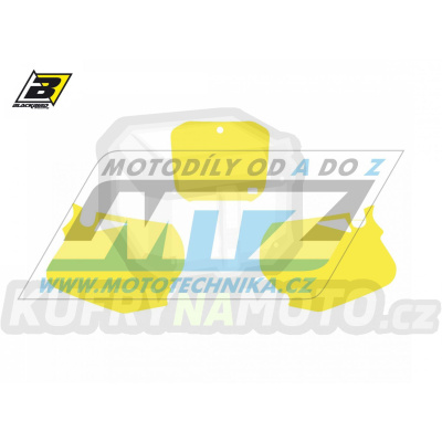 Polepy číslových tabulek (vystřižené) - TM MX / 00-02 - barva žlutá