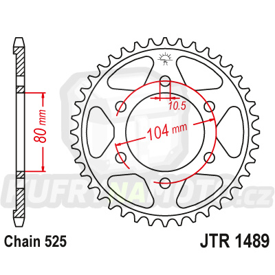 Řetězová rozeta JT JTR 1489-43 43 zubů, 525