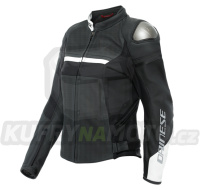 Dámská kožená bunda DAINESE RAPIDA černo/bílá, perforovaná