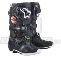 boty TECH 10 limitovaná edice RENEN, ALPINESTARS (černá/šedá/bílá/multicolor)