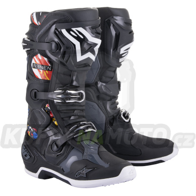 boty TECH 10 limitovaná edice RENEN, ALPINESTARS (černá/šedá/bílá/multicolor)