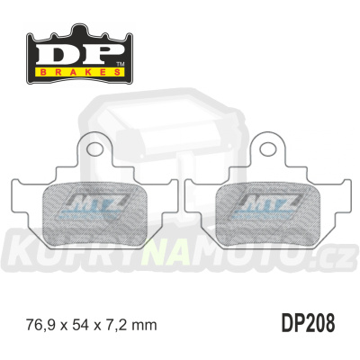 Destičky brzdové DP208 - DP BRAKES směs Premium Sinter OEM