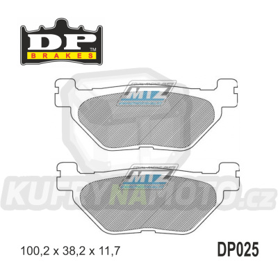Destičky brzdové DP025 DP Brakes - směs Premium OEM Sinter
