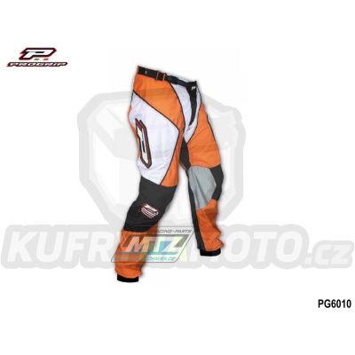 Kalhoty motokros PROGRIP 6010 - oranžové - velikost 38