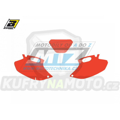 Polepy číslových tabulek (vystřižené) - Yamaha WRF250 / 01-02 + WRF400 / 98-02 + WRF426 / 00-02 - barva červená