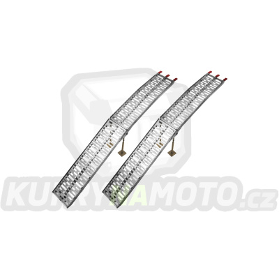 nájezdová rampa HD - skládací - hliníková (s podpěrou), Q-TECH (1 pár)