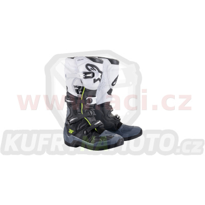 boty TECH 5, ALPINESTARS (černá/šedá/bílá/žlutá fluo) 2024