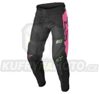 kalhoty RACER COMPASS, ALPINESTARS (černá/zelená neon/růžová fluo)
