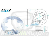 Kotouč brzdový MTZ Classic - TM 125EN / 92-00 + 125MX / 92-00 + 250EN / 95-00 + 250MX / 95-00 + 300EN / 95-00 + 300MX / 95-00