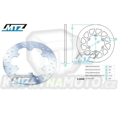 Kotouč brzdový MTZ Classic - TM 125EN / 92-00 + 125MX / 92-00 + 250EN / 95-00 + 250MX / 95-00 + 300EN / 95-00 + 300MX / 95-00