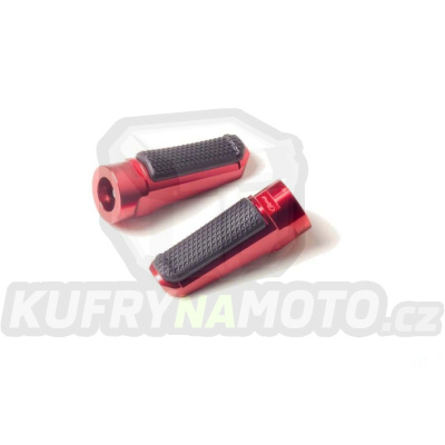 Stupačky bez adaptérů PUIG SPORT 7318R červená s gumou