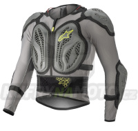 chránič těla BIONIC ACTION certifikace CE2 (EN 1621_2, EN 1621_3), ALPINESTARS (tmavá šedá/šedá/žlutá fluo)