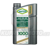 Motorový olej YACCO VX 1000 LL 5W40, 2 L