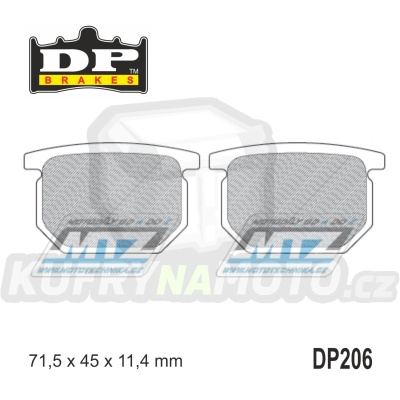 Destičky brzdové DP206 - DP BRAKES směs Premium Sinter OEM