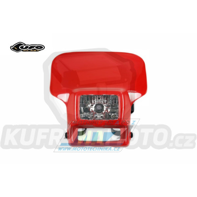 Maska přední se světlem Halogen (12V 60/55W H4) - Honda XR400 / 96-25 + XR600 / 85-04 + XR250 / 96-25 - barva červená (červená Honda XR)