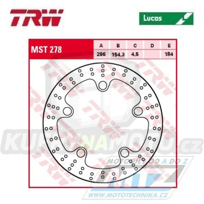 Kotouč brzdový TRW MST278 (296/154/5D) - Honda CB1100 / 13-17