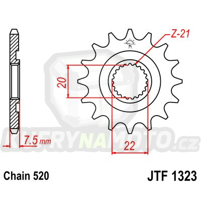 Řetězové kolečko JT JTF 1323-12 12 zubů, 520