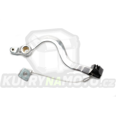 Brzdový pedál MOTION STUFF 83P-0861002 silver body, black steel fixed tip Steel Fixed Tip