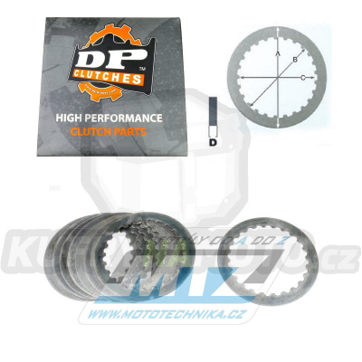 Lamely spojkové plechové (meziplechy) DP CLUTCHES DPC7513-8 - KTM 250EXC+400EXC+450EXC+520EXC+525EXC+450SX Racing+450SMR + Beta RR250+RR400+RR450+RR525 Enduro 4T + Husaberg FE450+FE550+FE650+FS650 + Polaris Outlaw 450MXR+525