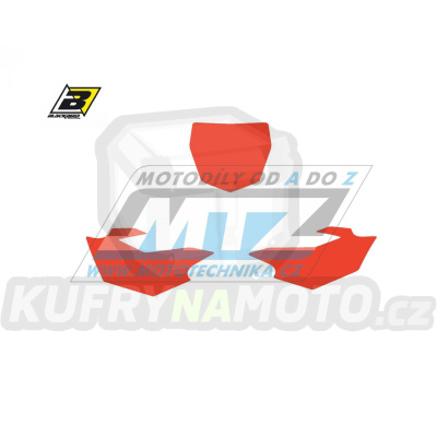 Polepy číslových tabulek (vystřižené) - Yamaha YZF250 / 14-18 + YZF450 / 14-17 - barva červená