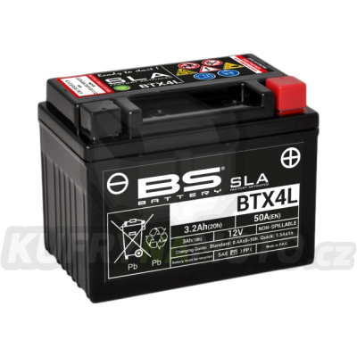 BS baterie moto BTX4L (FA) (YTX4L-BS, YT4L-BS) 12V 3AH 114X71X86 bezúdržbový - naplněný (50A)  (8)