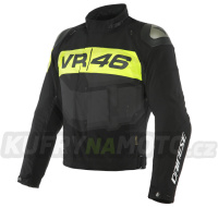Moto bunda DAINESE VR46 PODIUM D-DRY černo/neonově žlutá