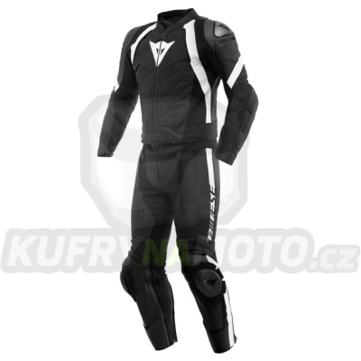 Moto kombinéza DAINESE AVRO 4 matná černo/bílá dvoudílná