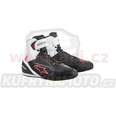 boty FASTER-3, ALPINESTARS (černé/bílé/červené) 2024