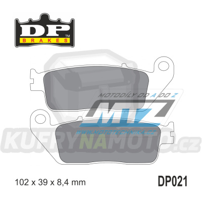 Destičky brzdové DP021 DP Brakes - směs Premium OEM Sinter