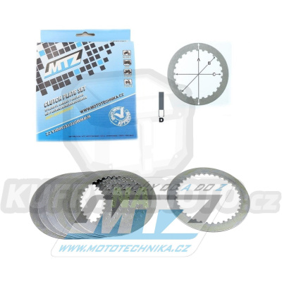 Lamely spojkové plechové (meziplechy) MTZ 885-P133-7 - Kawasaki KX450X+KX450F / 21-22 + Suzuki RMZ450 / 05-22 + RMX450Z / 10-19 + LT450R QuadRacer / 06-11