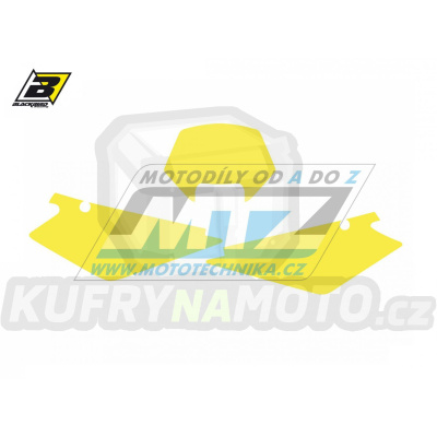 Polepy číslových tabulek (vystřižené) - Husqvarna TE250+TE450+TE510 / 05-07 + WR125+WR250+WR300 / 06-08 - barva žlutá