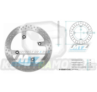 Kotouč brzdový (280/121/4D) - Suzuki DR650S+DR650RS+DR650RSU / 90-91 + DR750 Big / 88-89 + DR800 Big / 90