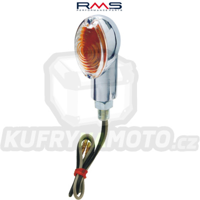 Blinkr RMS 246480120 chromový vzhled, průhledné sklo Homologace