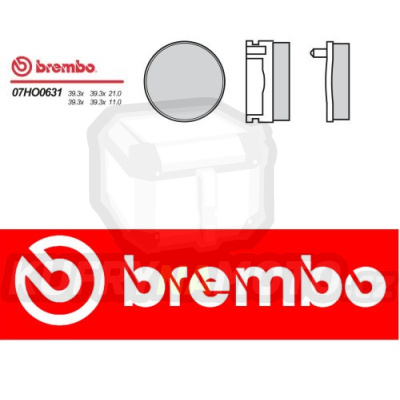 Brzdové destičky Brembo HONDA 125 4 T 125 r.v. Od 75 -  směs Originál Přední